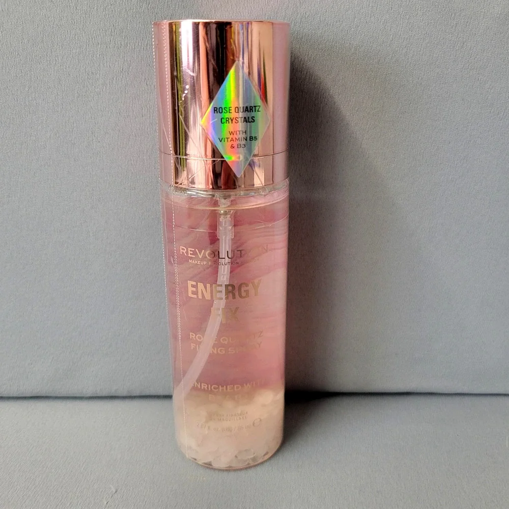 Revolution Energy Fix Rose Quartz Fixing Spray 85ml 2.87oz Makeup Setting B5 B3